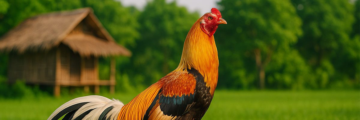ไก่ชนเหลืองหางขาว