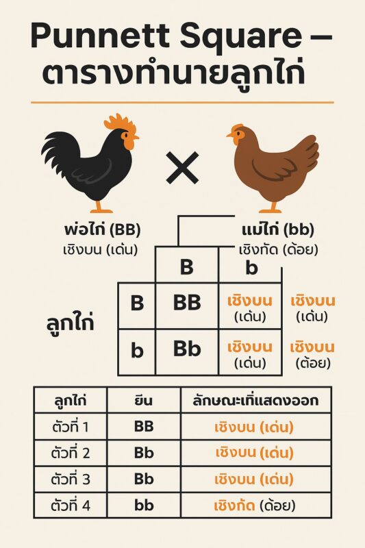 ตารางทำนายลูกไก่