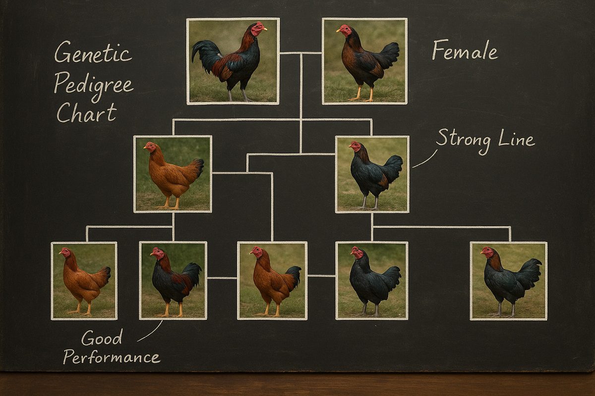 แผนผังการถ่ายทอดพันธุกรรมไก่ชน