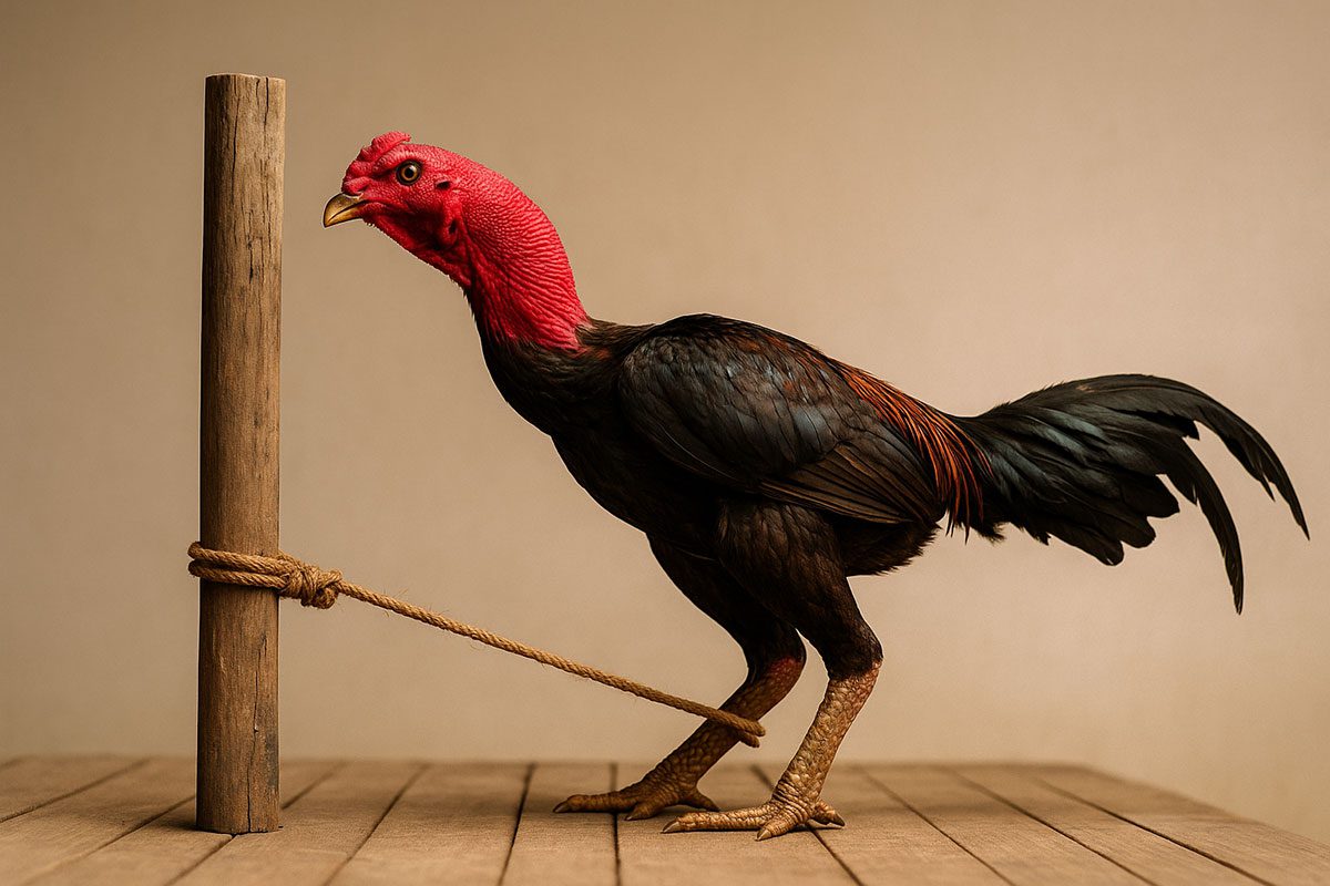 ฝึกไก่ชนแบบ Static Training ยืนนิ่ง ฝืนแรง