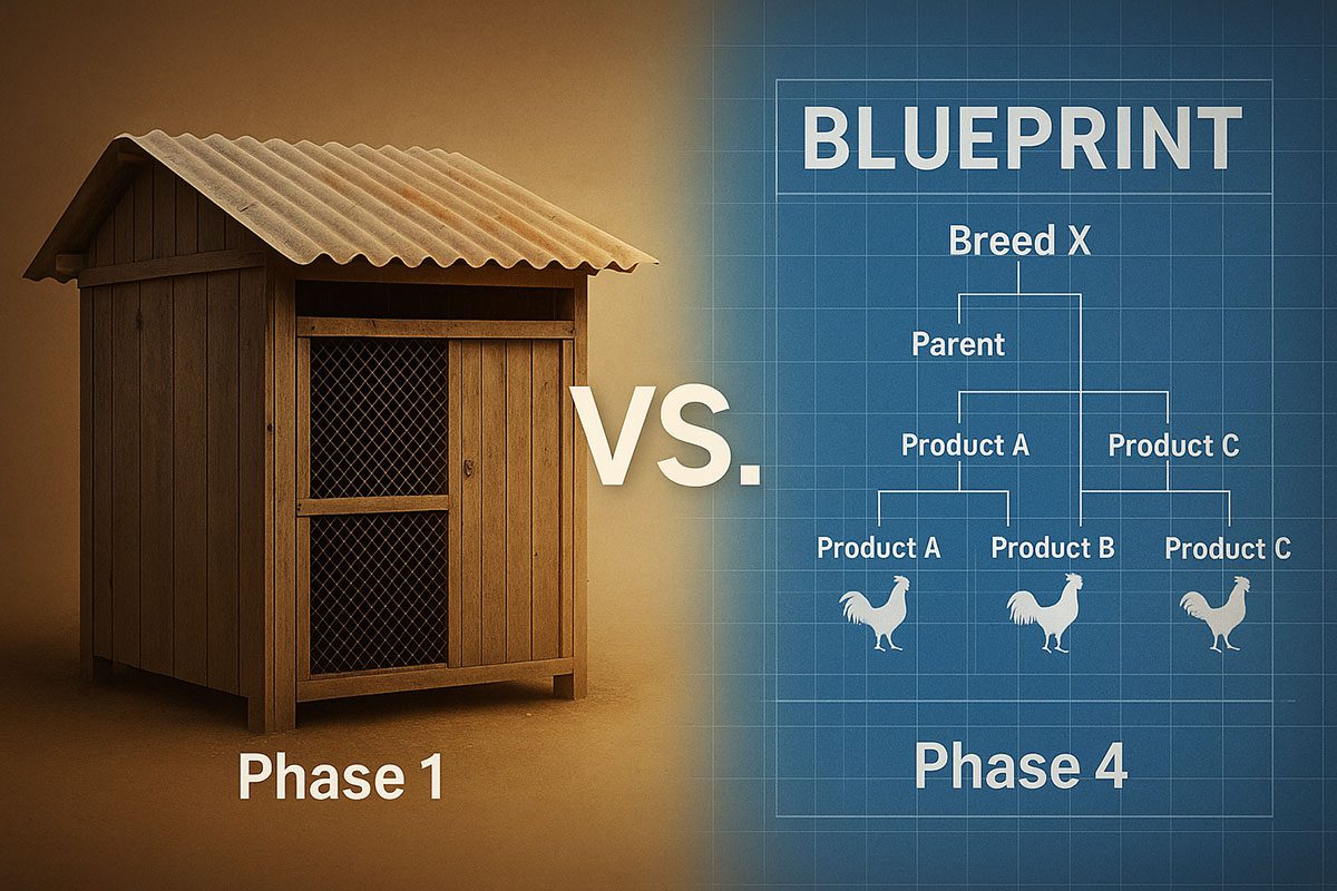 ภาพเปรียบเทียบ-ซุ้มไก่เล็ก VS แผนผังอนาคต 3 ปี