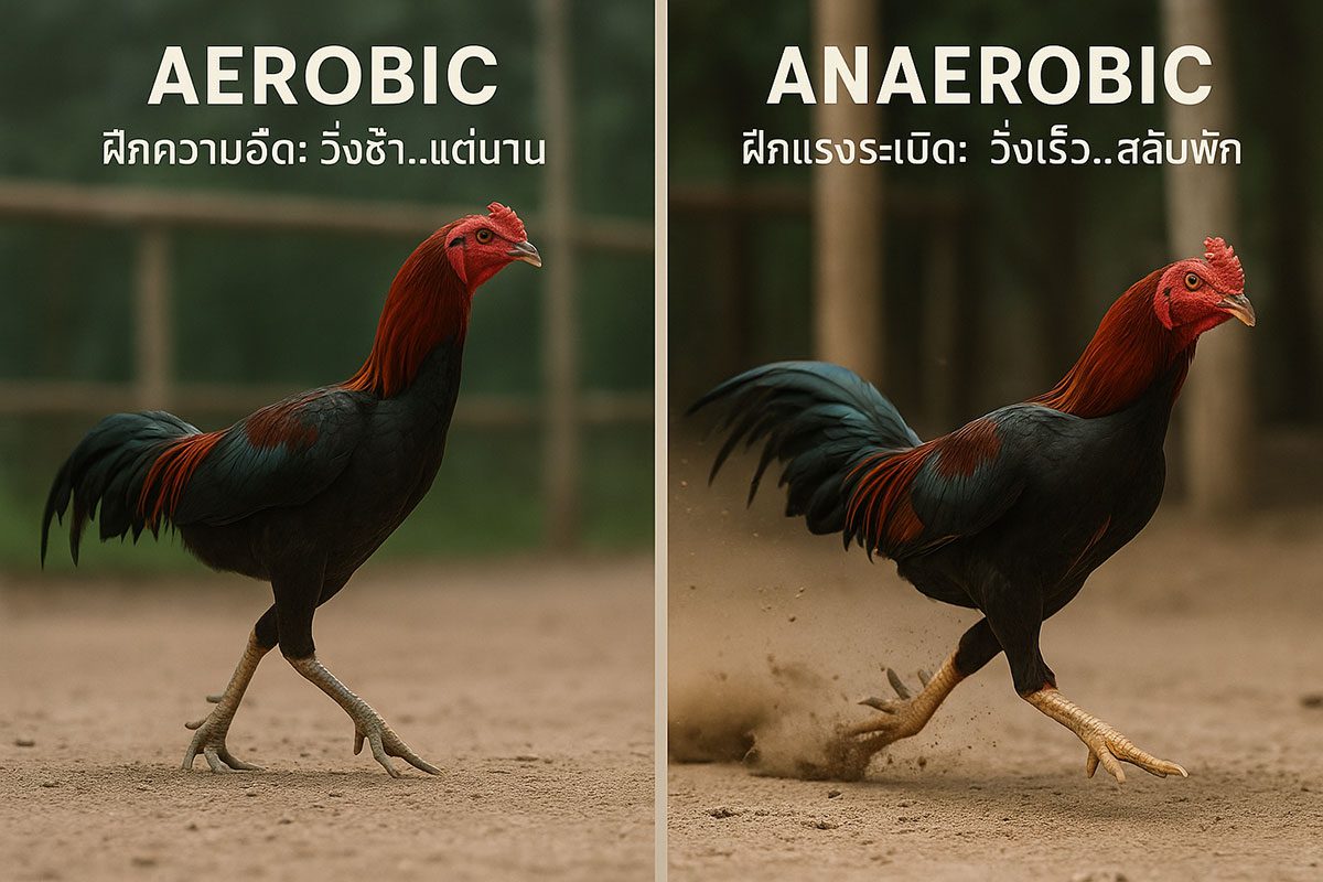 ภาพเปรียบเทียบ แอโรบิก vs แอนแอโรบิก
