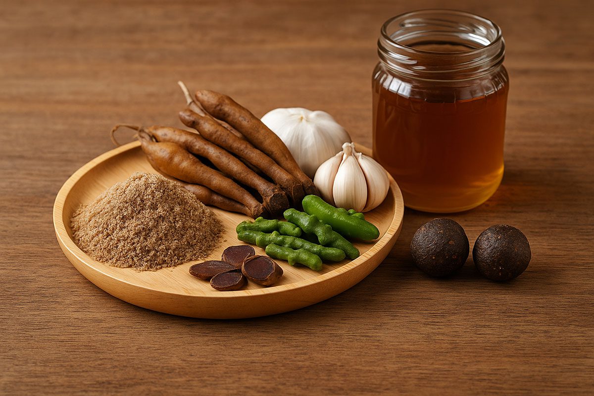 ถ่ายภาพเรียบง่ายของวัตถุดิบสูตรลูกกลอน