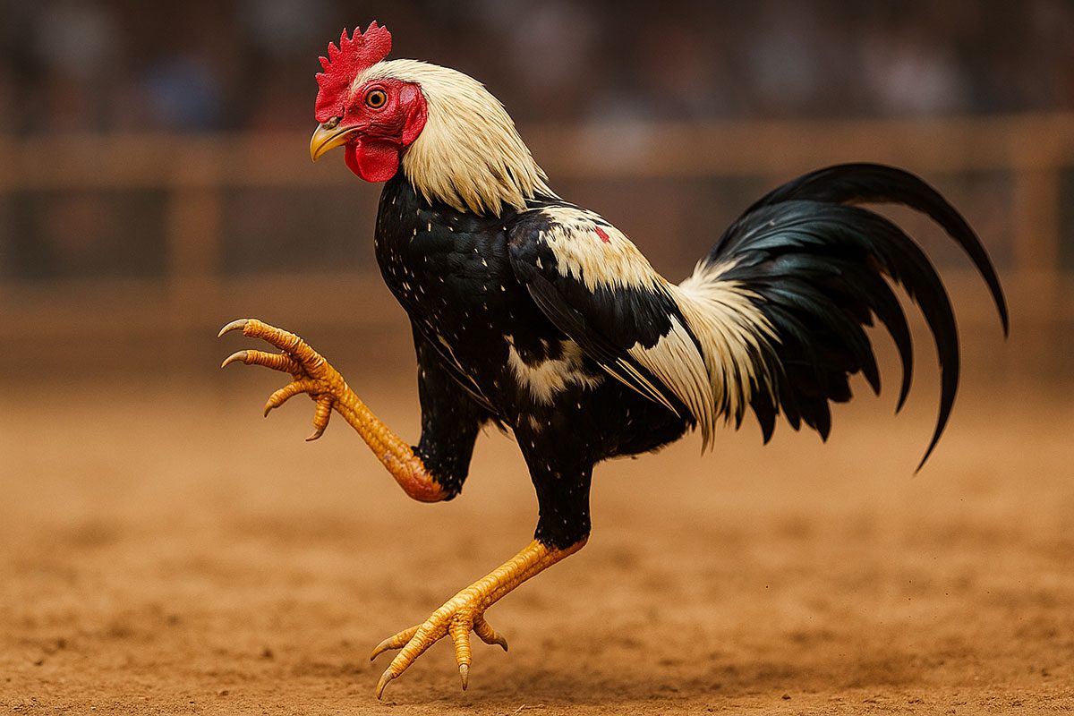 ไก่พม่าในท่าหลบ-จิกกลางอากาศ