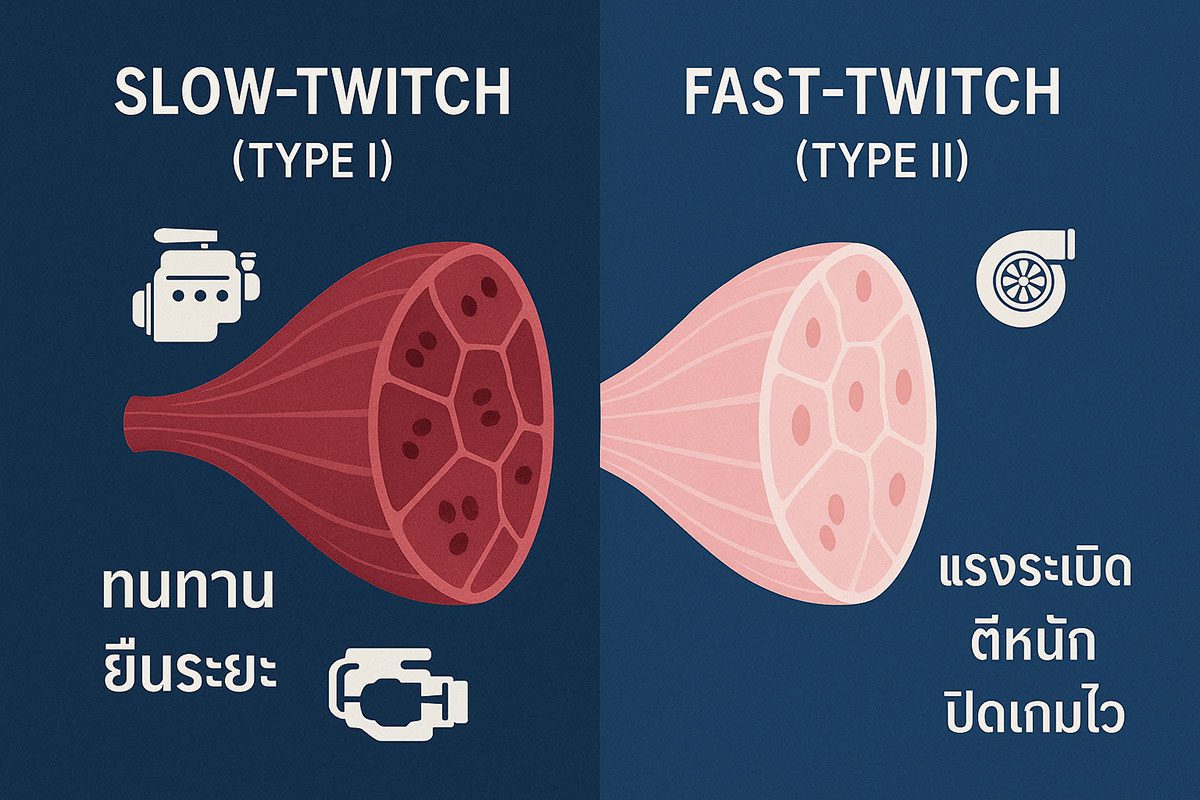 Infographic-เปรียบเทียบเส้นใยกล้ามเนื้อ