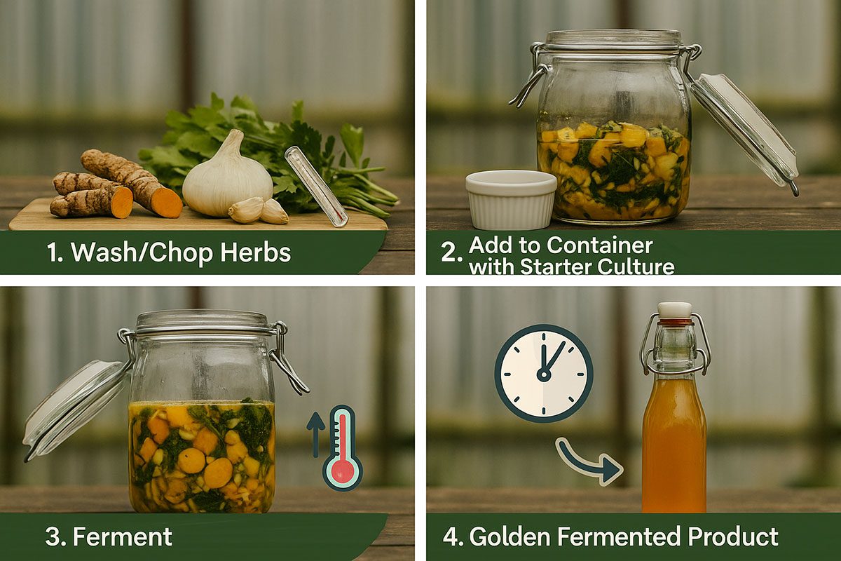 ภาพขั้นตอนการหมักสมุนไพร