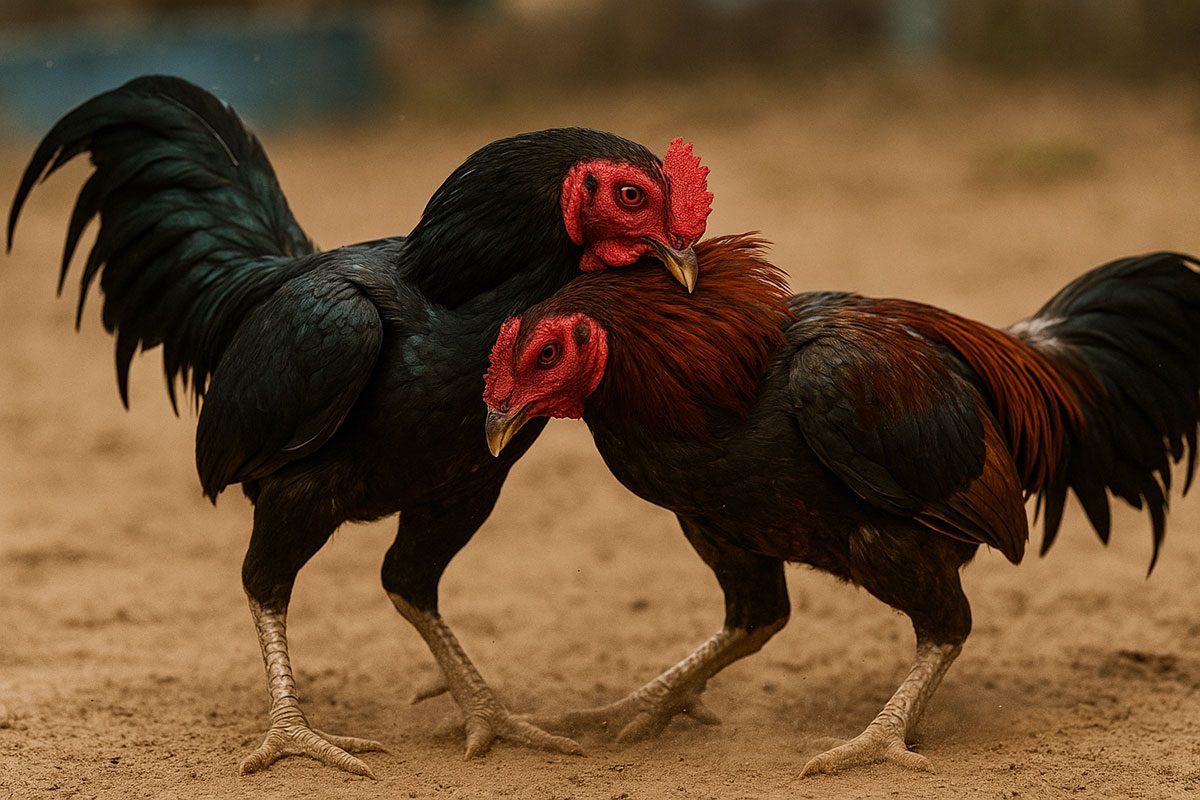 ไก่ก๋อยเข้าแนบตัวคู่ต่อสู้