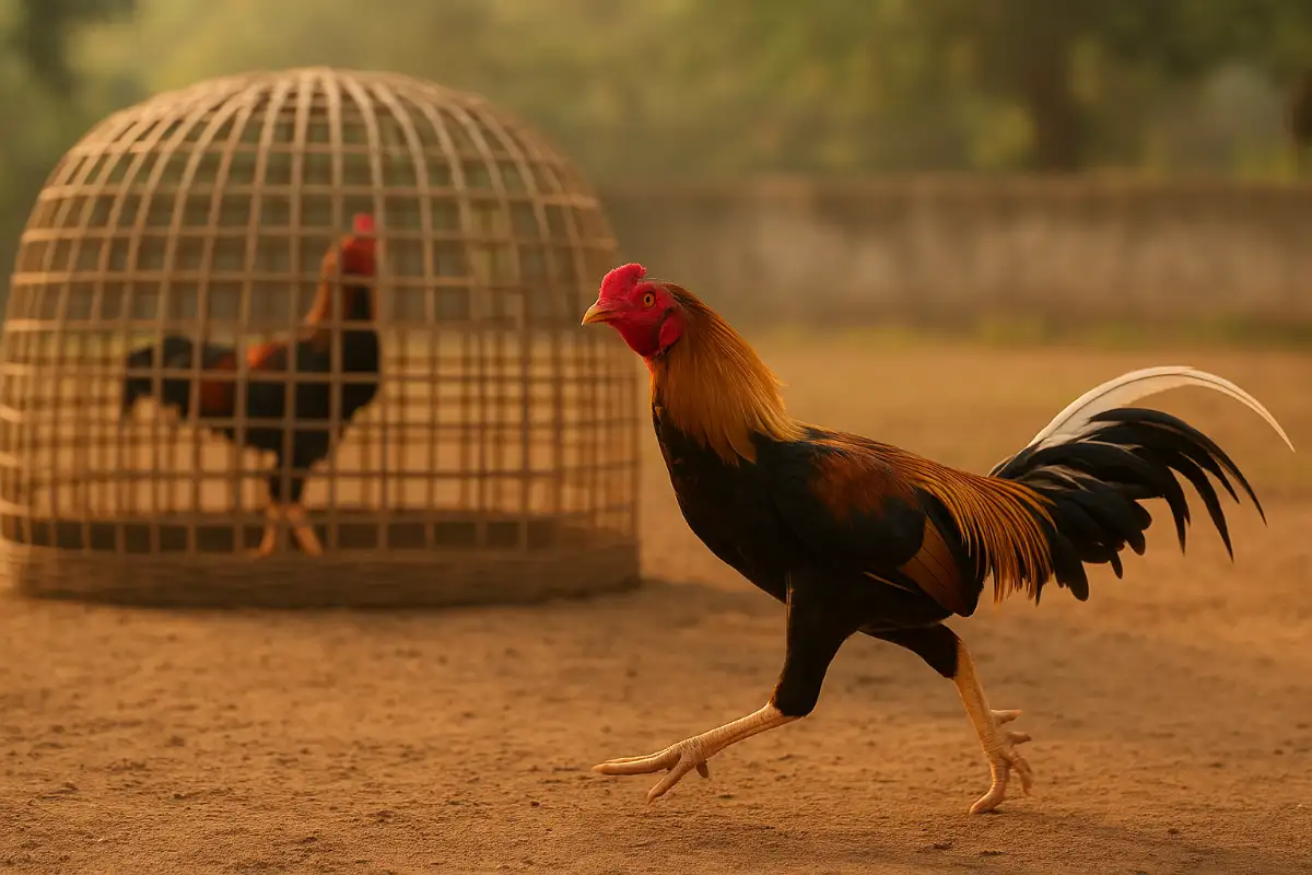 ไก่ชนกำลังวิ่งสุ่มเพื่อฝึกคาร์ดิโอ เสริมความอึด