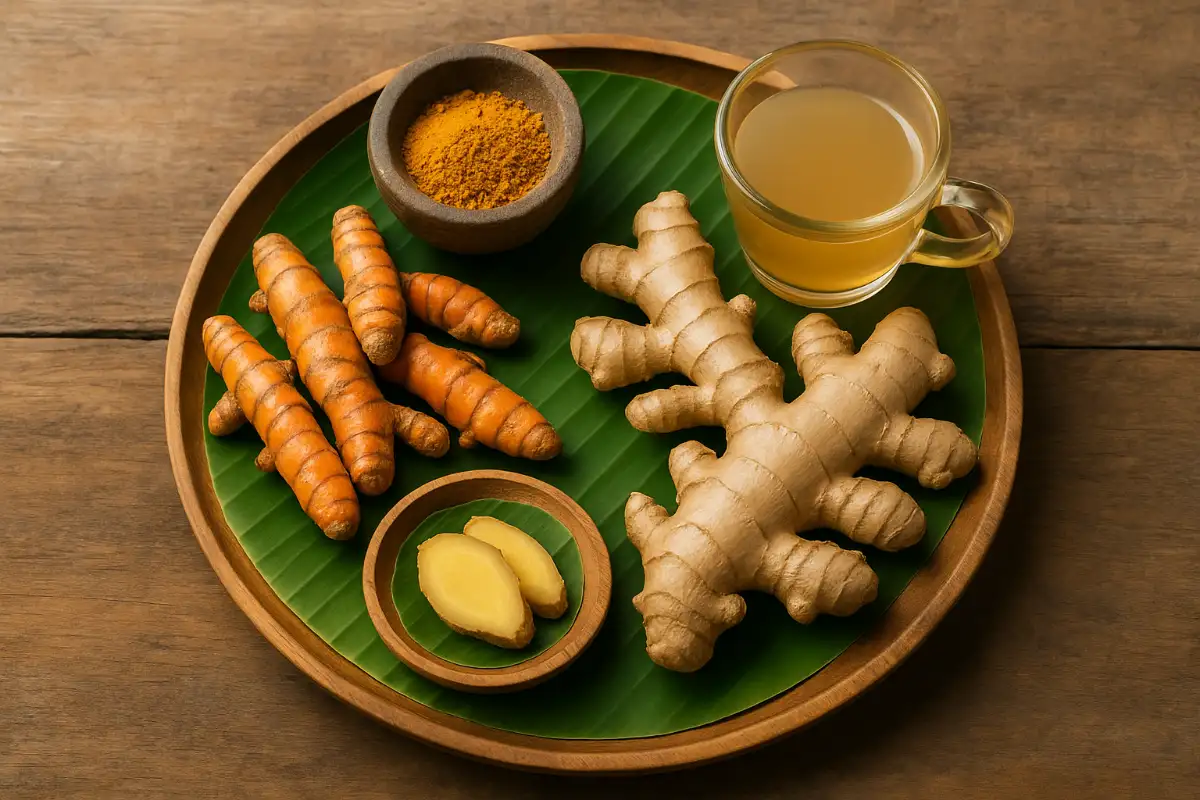 ขมิ้นชันและขิงแก่ สมุนไพรพื้นบ้านสำหรับบรรเทาอาการอาหารไม่ย่อยในไก่ชน