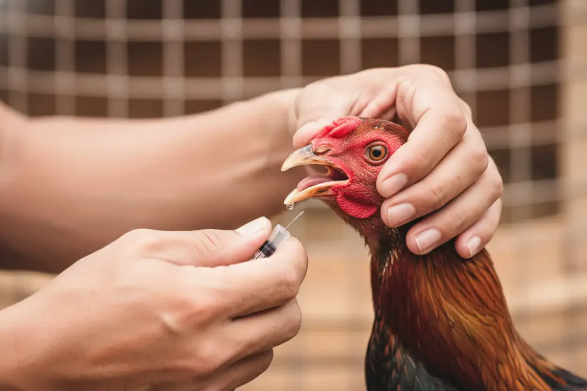 ขั้นตอนล้างหลอดลมไก่ชนโดยใช้ไซริงค์น้ำเกลืออย่างปลอดภัย