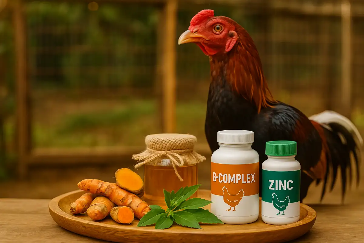 สมุนไพรและวิตามินที่ช่วยบำรุงไก่ชนช่วงผลัดขน