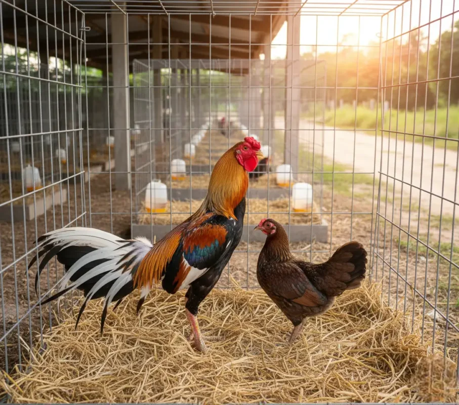 การผสมพันธุ์ไก่ชนในกรงตับแบบเดี่ยว เพื่อควบคุมสายเลือดให้แม่นยำ