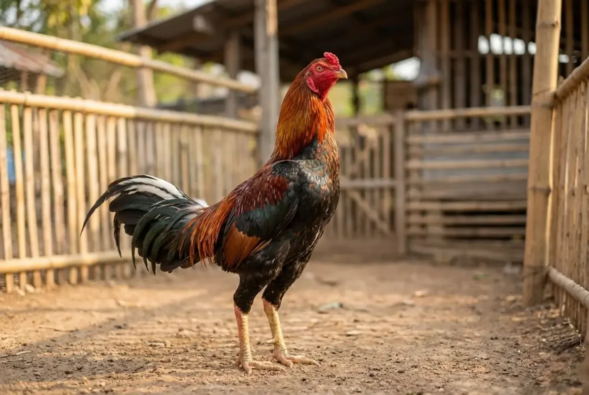 ไก่ชนฟอร์มสดพร้อมออกชนหลังได้รับการบำรุงด้วยสมุนไพร