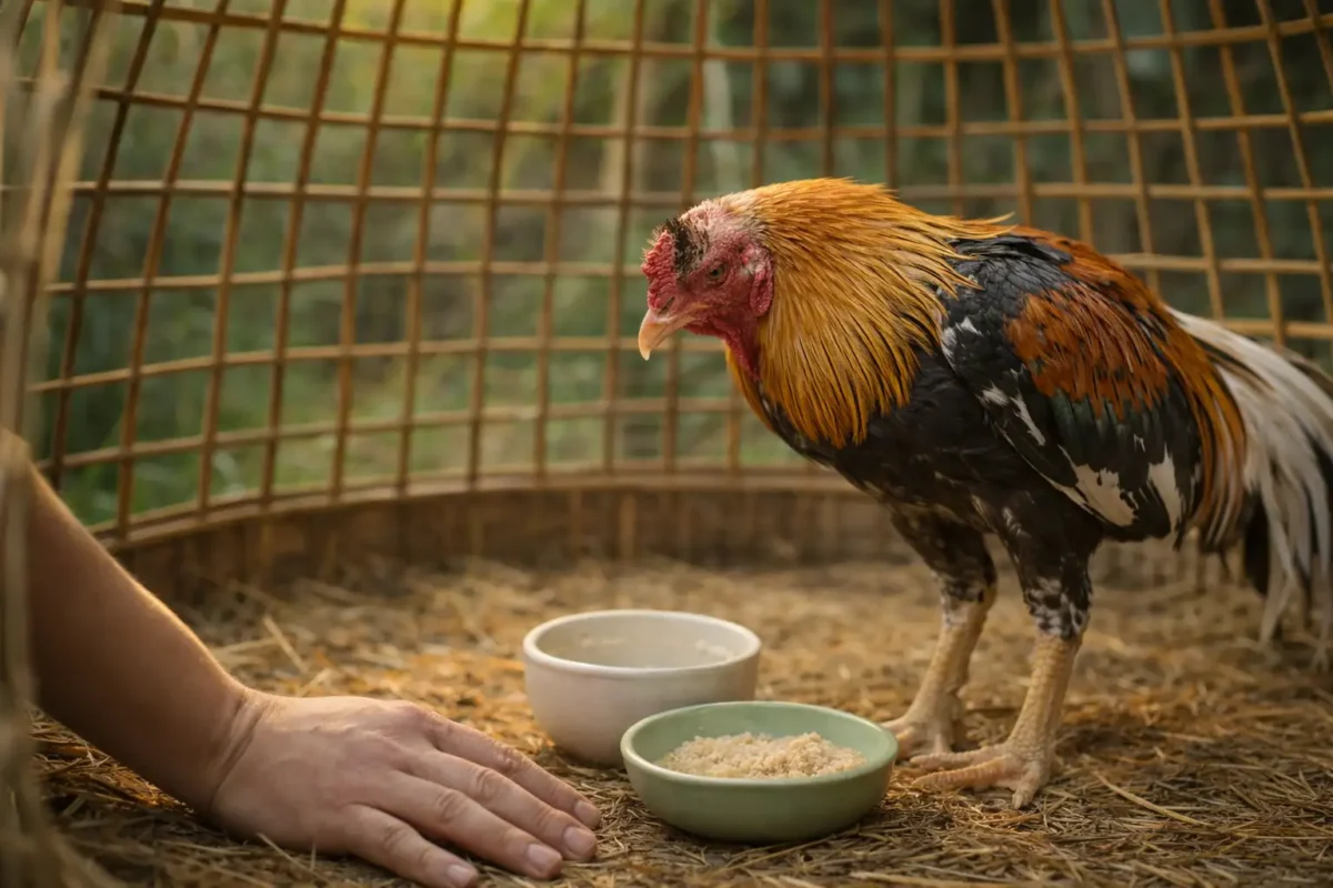 การปฐมพยาบาลและดูแลไก่ชนหลังออกจากสนาม