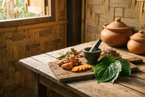 สมุนไพรพื้นบ้านสำหรับดูแลแผลไก่ชน