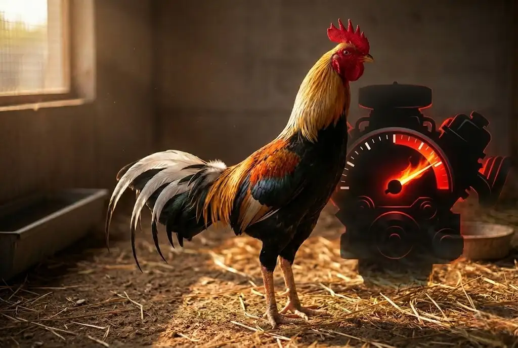 ระบบร่างกายไก่ชนทำงานเกินพิกัดจากสารกระตุ้น