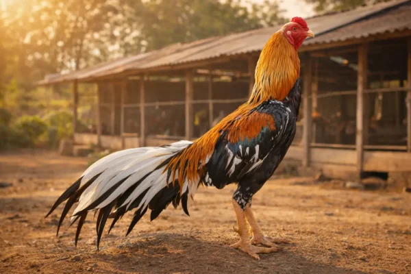 พ่อพันธุ์ไก่ชนสุขภาพดีสำหรับการบำรุงน้ำเชื้อและเพิ่มอัตราการผสมติด