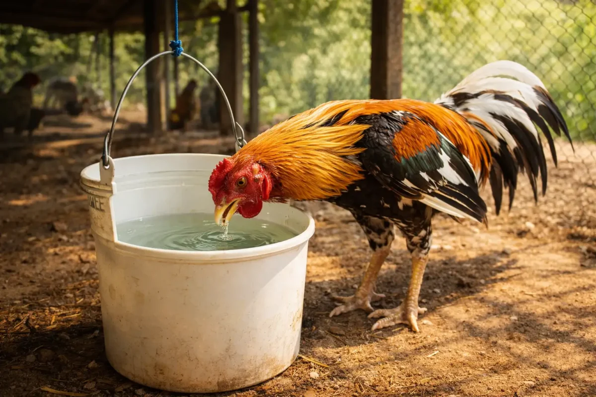 การจัดน้ำสะอาดในที่ร่มช่วยลดความเครียดจากความร้อนในไก่ชน