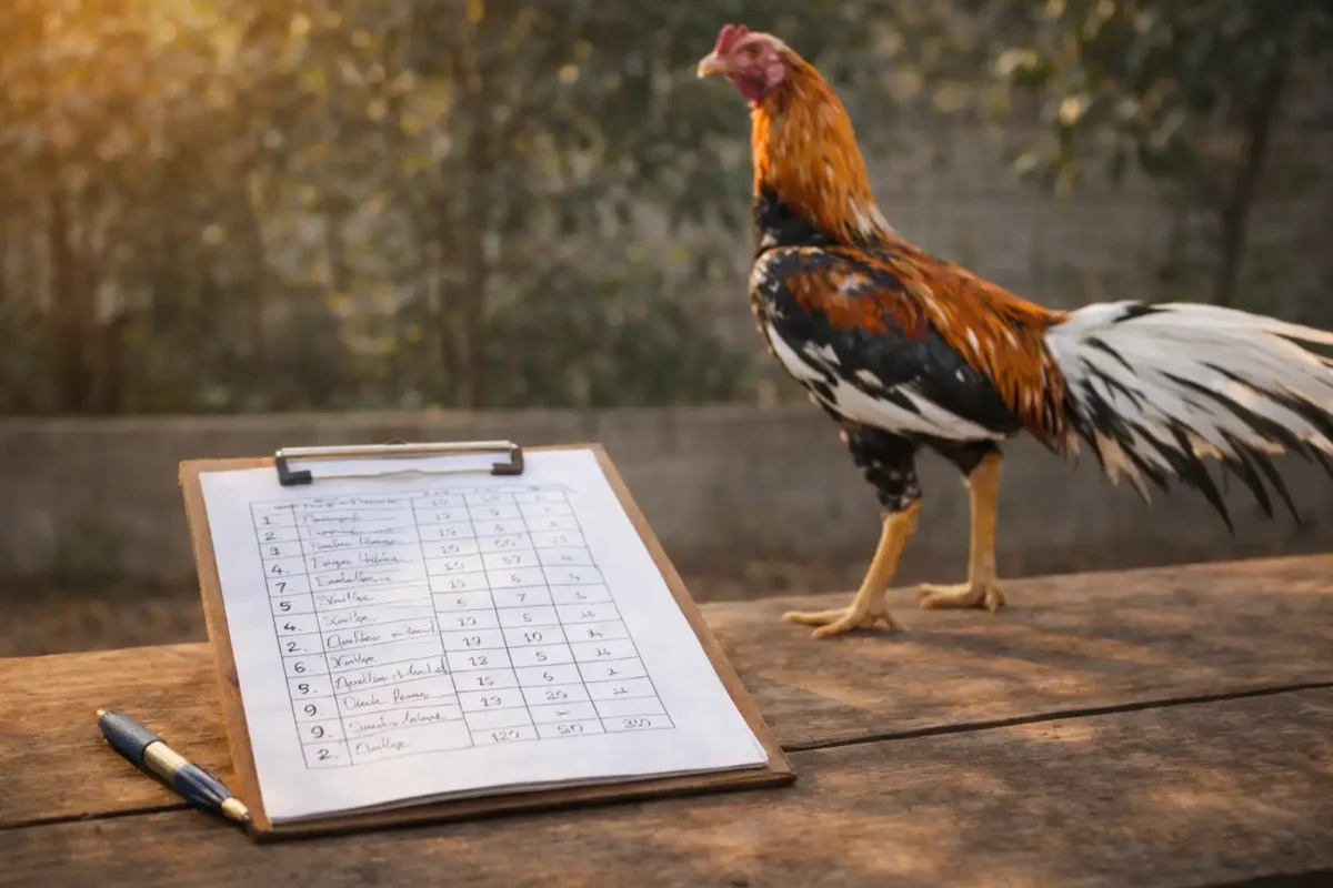 Framework การให้คะแนนคัดพ่อพันธุ์ไก่ชน 10 เกณฑ์