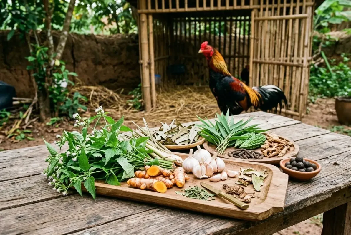 สมุนไพรพื้นบ้านสำหรับดูแลไก่ชน