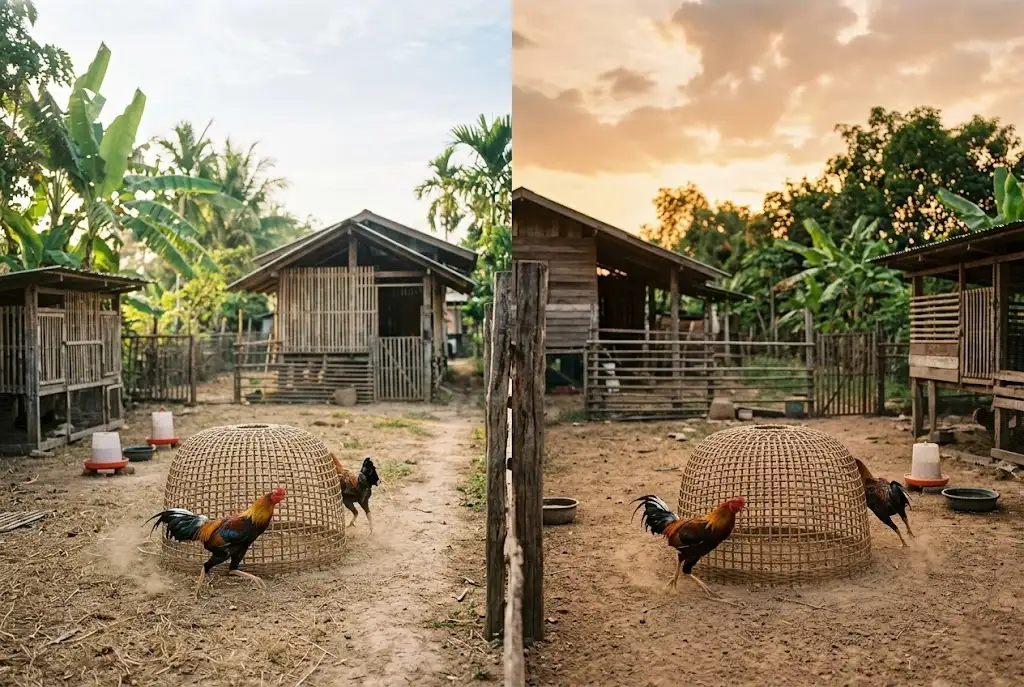 ช่วงเวลาที่เหมาะสมสำหรับวิ่งสุ่มไก่ชนตอนเช้าและตอนเย็น