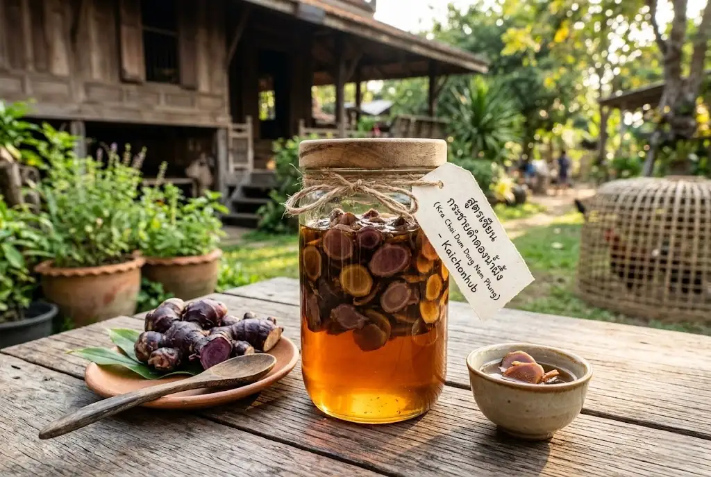 สูตรกระชายดำดองน้ำผึ้งสำหรับบำรุงไก่ชนก่อนออกชน