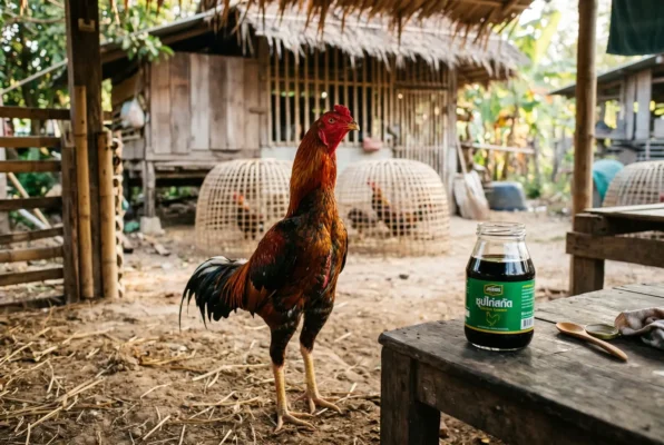 ไก่ชนได้รับซุปไก่สกัดช่วยฟื้นฟูความสดและความแข็งแรง