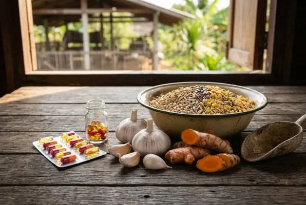 อาหารเสริมสร้างกล้ามเนื้อไก่ชนในช่วงทำเนื้อทำตัวก่อนออกชน