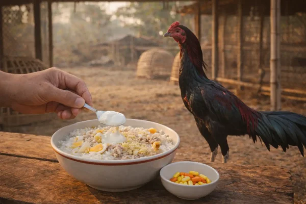 การเสริมจุลินทรีย์และวิตามินช่วยฟื้นระบบย่อยของไก่ชนหลังป่วย
