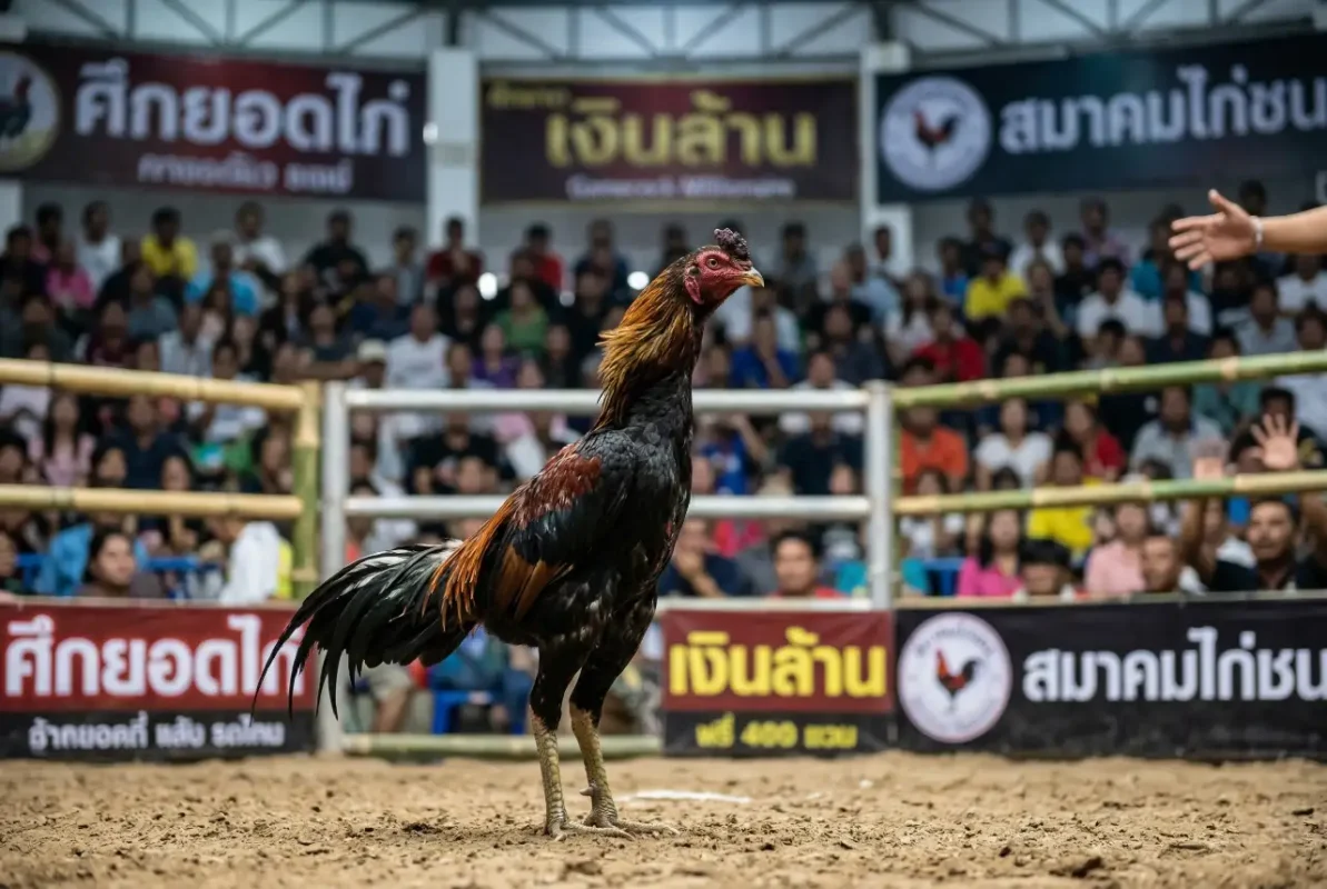 ไก่ชนตื่นสนามมีความเครียดก่อนลงนวมทำให้หายใจเร็วขึ้น