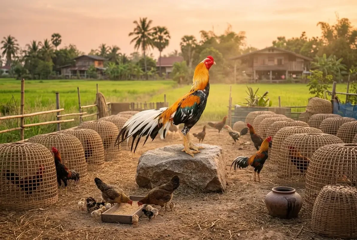 การอนุรักษ์และเพาะพันธุ์ไก่เหลืองหางขาวในฟาร์มพื้นบ้านไทย