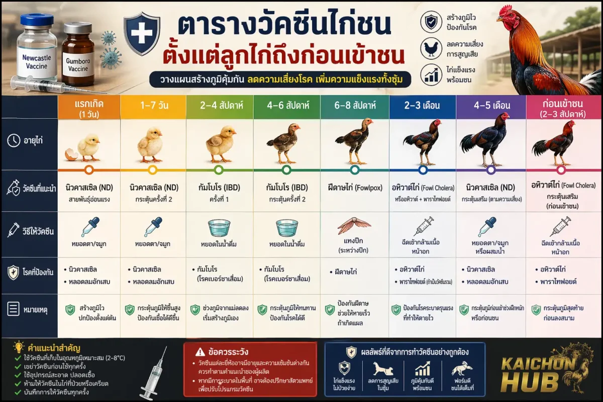 โปรแกรมวัคซีนไก่ชน