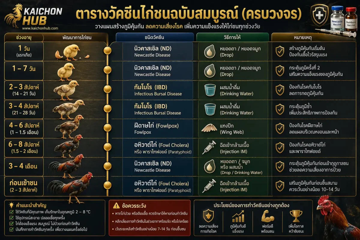 โปรแกรมวัคซีนไก่ชน
