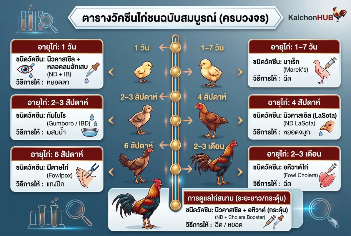 โปรแกรมวัคซีนไก่ชน