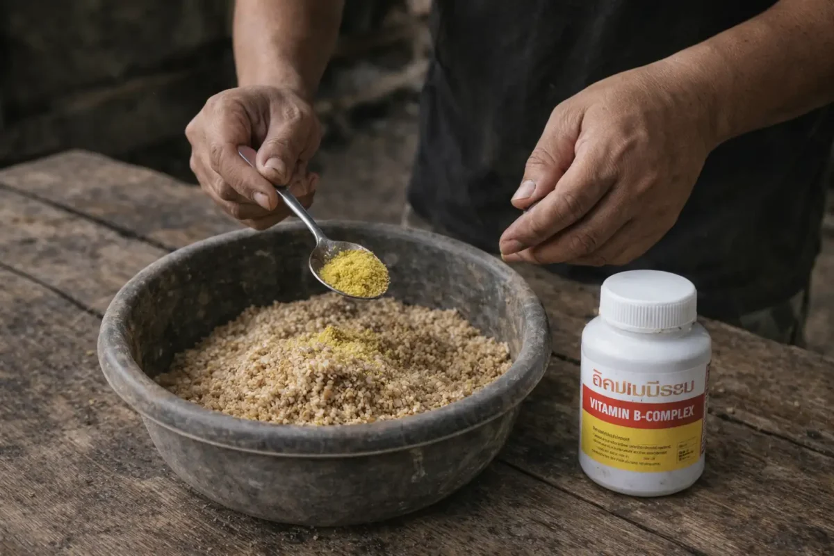 การเสริมวิตามินช่วยเพิ่มโอกาสรอดของไก่ชนติดนิวคาสเซิล