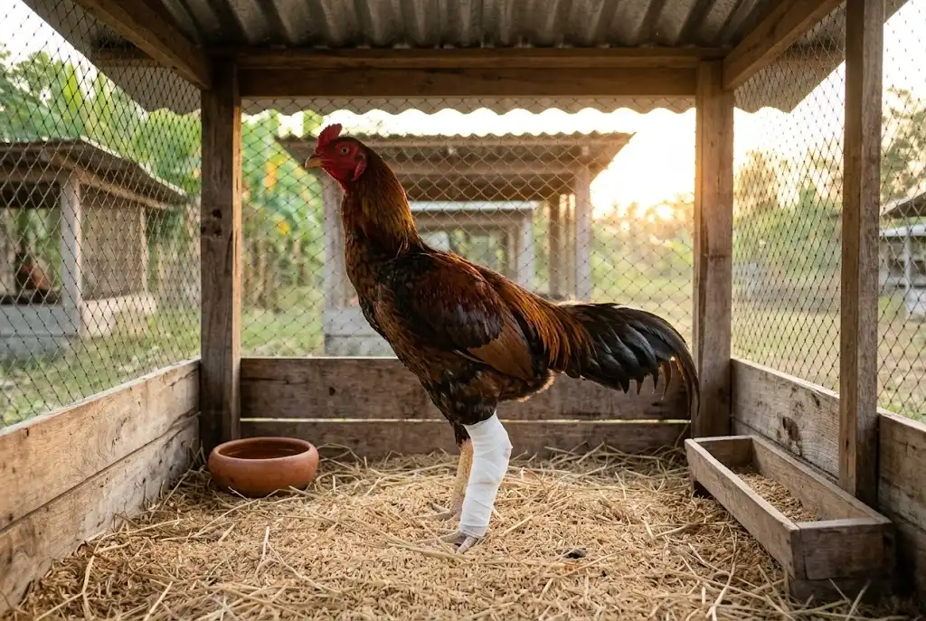 ไก่ชนพักฟื้นหลังรักษาหน่อไก่