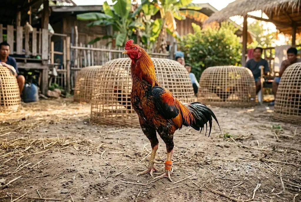 ลูกไก่ชนที่แสดงพลังลูกผสมหลังการเติมเลือดใหม่