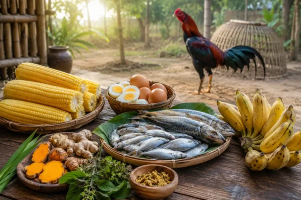 อาหารบำรุงไก่ชนที่ช่วยสร้างแรงต้นและแรงปลาย