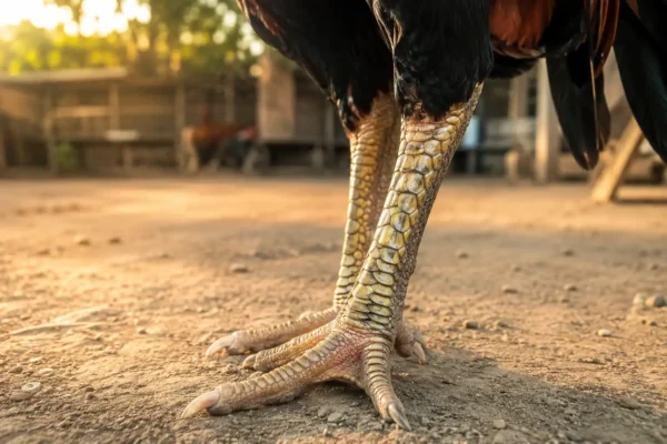 เกล็ดแข้งไก่ชนสุขภาพดีในมุมวิทยาศาสตร์