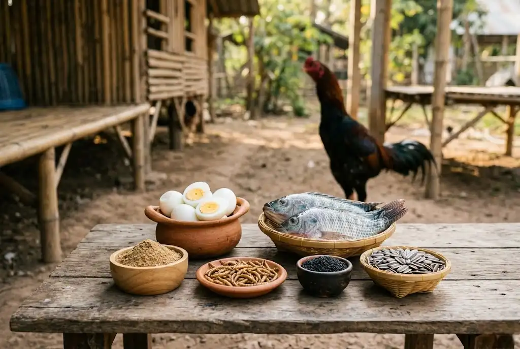 อาหารธรรมชาติที่ช่วยบำรุงไก่ชนช่วงถ่ายขน