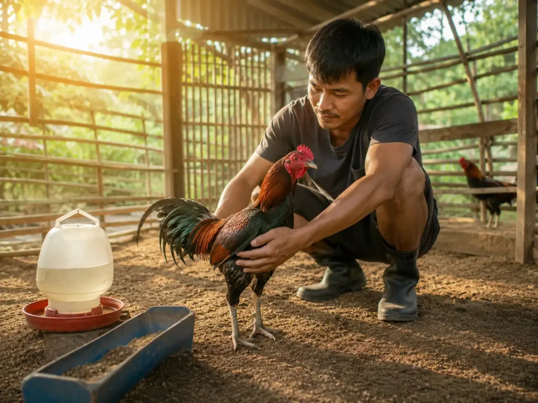 การดูแลสุขภาพไก่ชนอย่างถูกต้องด้วยการใช้ผลิตภัณฑ์สำหรับสัตว์ปีกและการรักษาความสะอาด