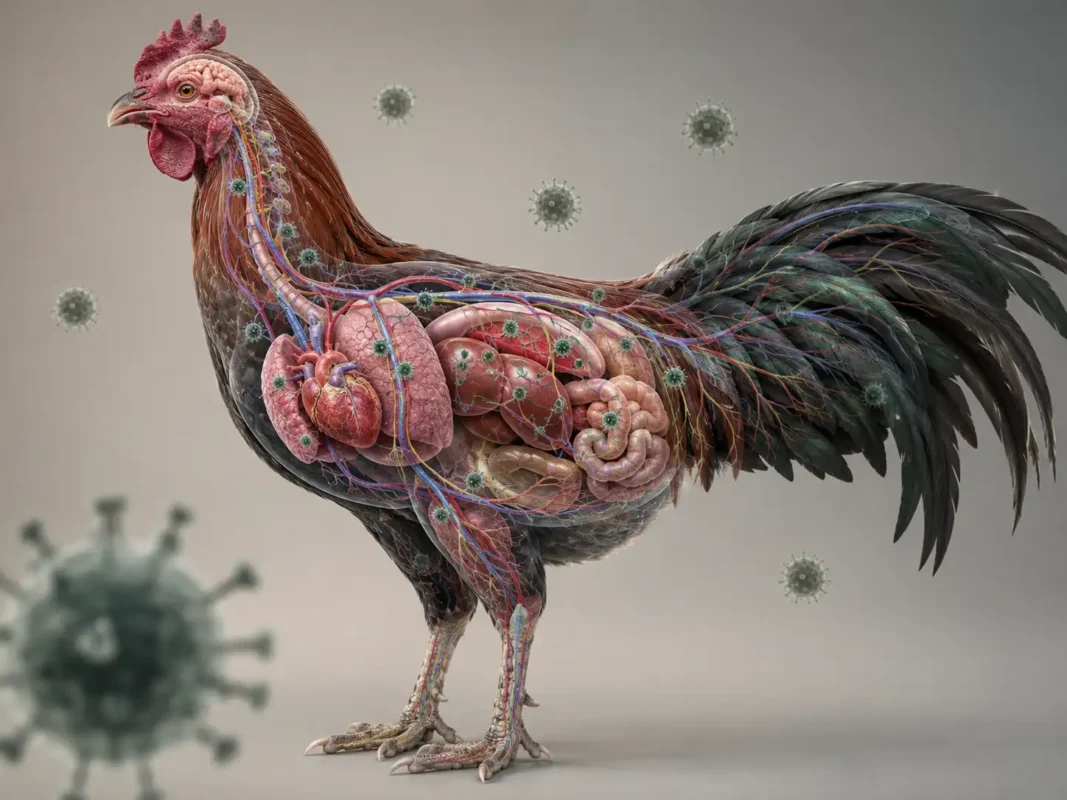 การแพร่กระจายของเชื้อ HPAI สู่อวัยวะหลายระบบของไก่