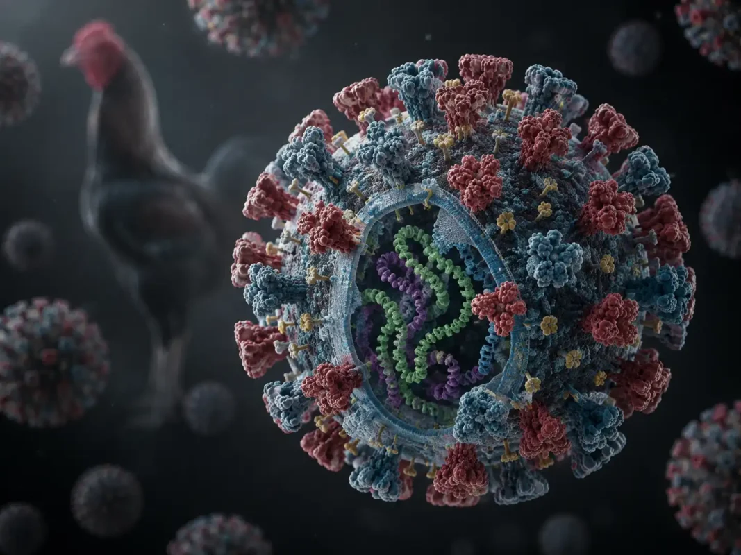 โครงสร้างเชื้อไวรัส Influenza A ที่ก่อโรคไข้หวัดนก