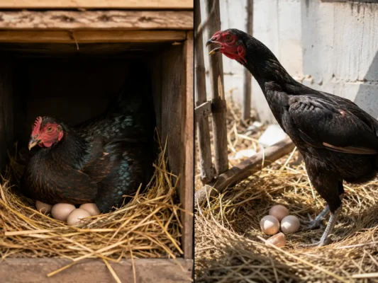 เปรียบเทียบรังไข่ที่เหมาะสมกับรังไข่ที่ทำให้แม่ไก่เกิดความเครียด
