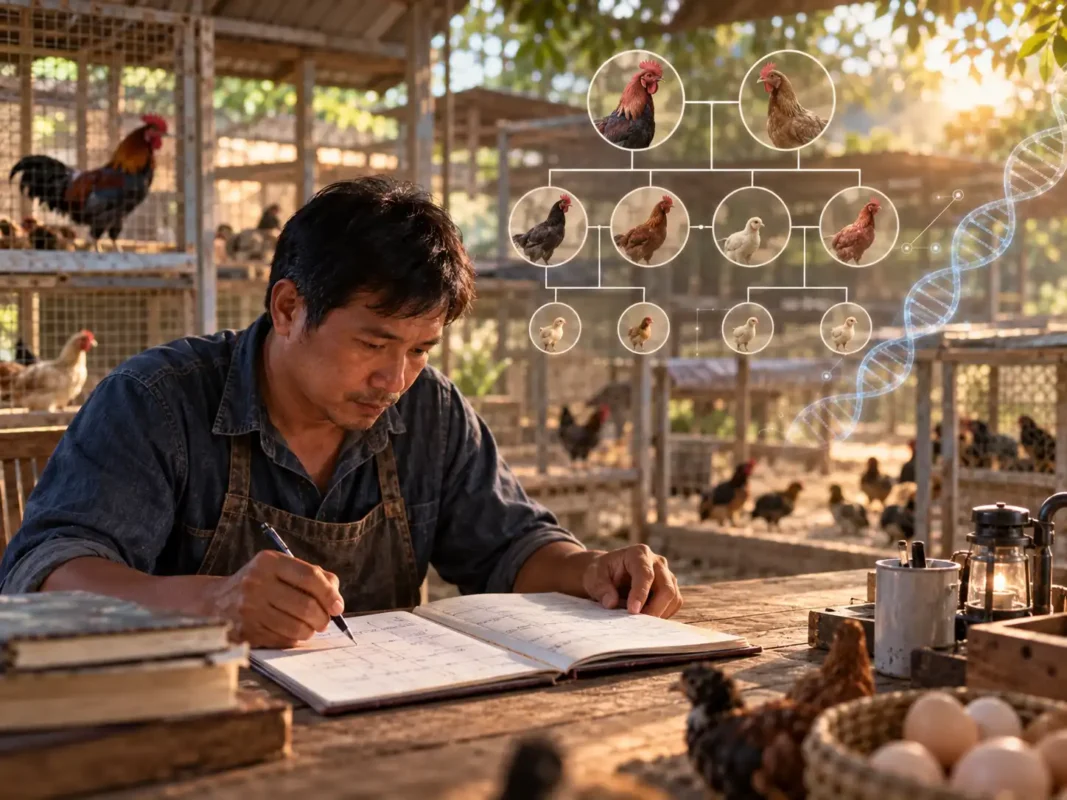 การวางแผนสายเลือดและบันทึก Pedigree เพื่อป้องกันปัญหาเลือดชิดในไก่