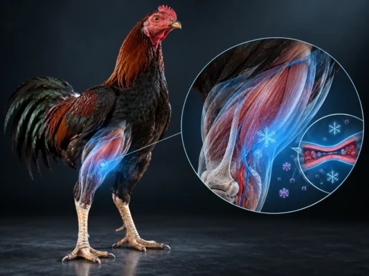 หลักการของความเย็นต่อการอักเสบและการไหลเวียนเลือดในกล้ามเนื้อไก่