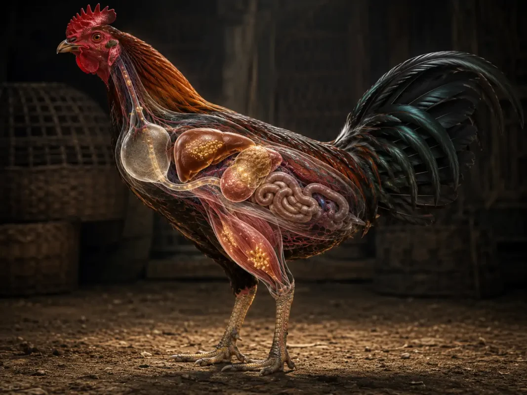 กระเพาะพักว่างและพลังงานไกลโคเจนสะสมในร่างกายไก่