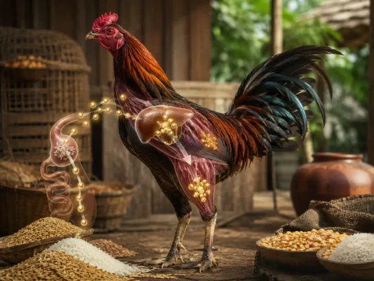 การสะสมพลังงานจากคาร์โบไฮเดรตเป็นไกลโคเจนในไก่