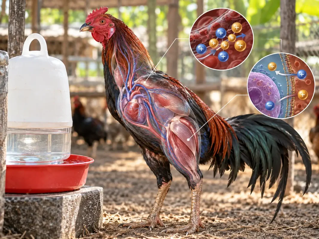 เกลือแร่ไก่ชนกับสมดุลน้ำ โซเดียม และโพแทสเซียมในร่างกาย