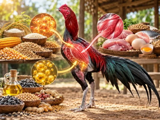 พลังงาน โปรตีน กรดอะมิโน และไขมันในโภชนาการไก่ชน